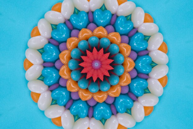 Arte de mandala Patrón de colores de fondo 3D