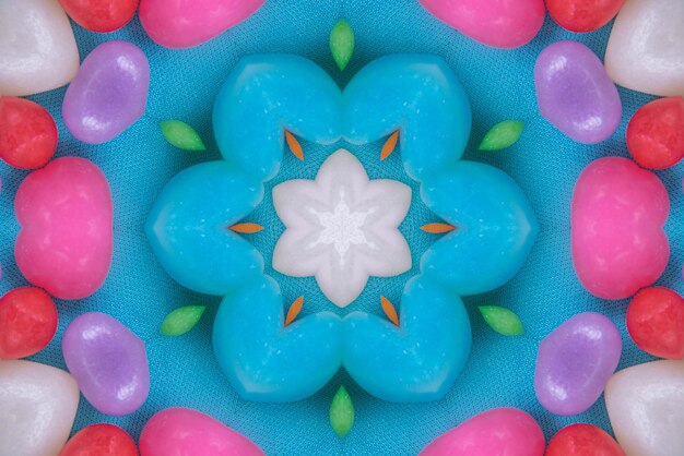 Arte de mandala Patrón de colores de fondo 3D