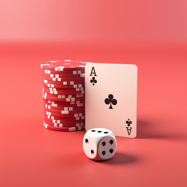 Foto gratuita artículo de casino tridimensional