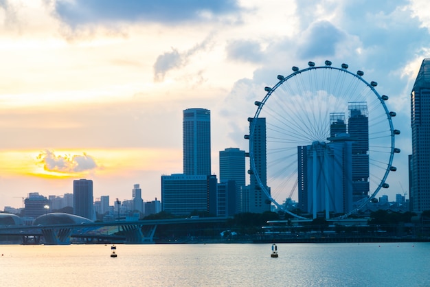 Foto gratuita asiático atracción símbolo gigante de singapur