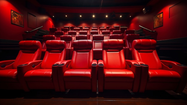 Foto gratuita asientos de cine en 3d