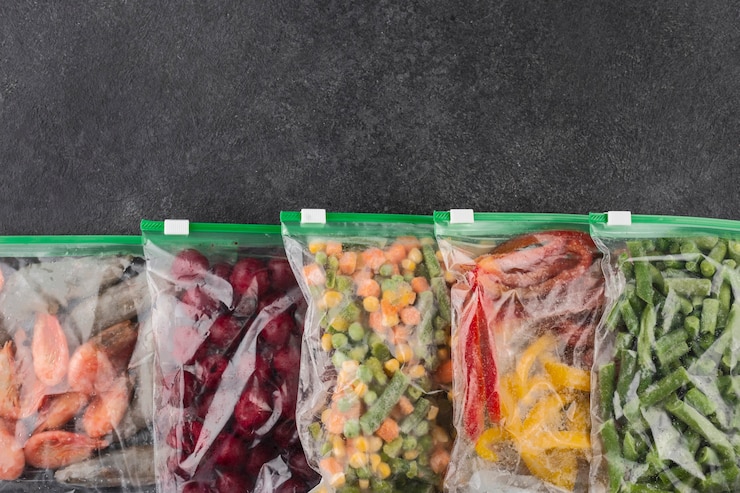 Foto gratuito asortimento de alimentos sanos congelados
