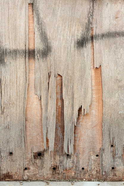 Foto gratuita astillando madera con agujeros y pintura en aerosol