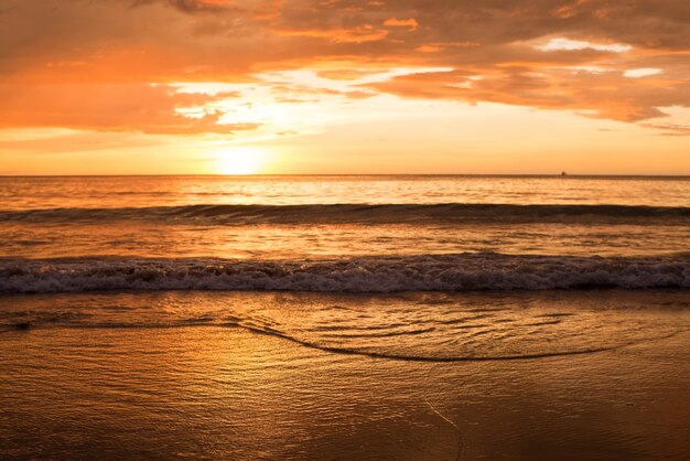 Atardecer en el playa