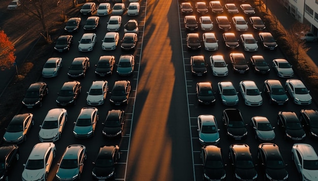 Foto gratuita atasco de tráfico en hora punta en ia generativa de autopista de varios carriles