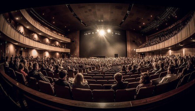 Auditorio vacío a la espera de la gran actuación generada por la IA