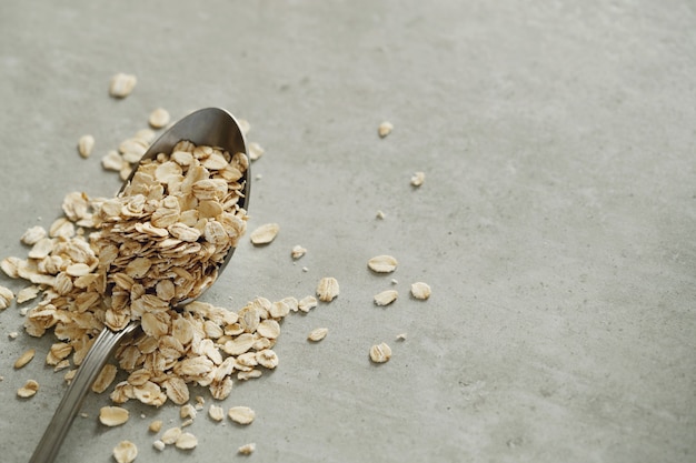 Foto gratuita avena y cuchara