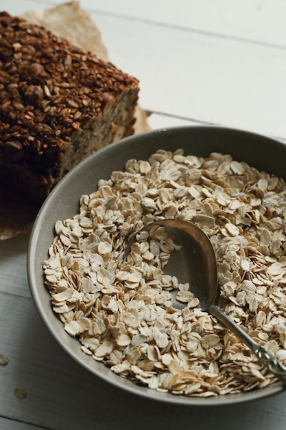 Avena saludable para el desayuno