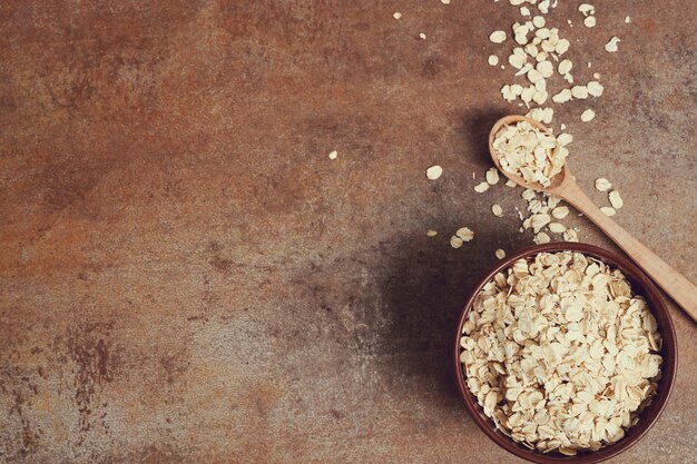 Avena en un tazón