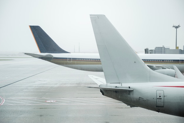 Aviones en un aeropuerto