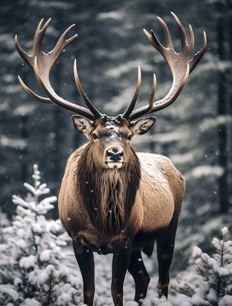 Avistamiento de alces salvajes en la naturaleza.