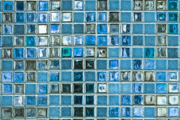 Foto gratuita azulejos de mosaico azul