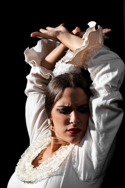 Bailarina flamenca de primer plano