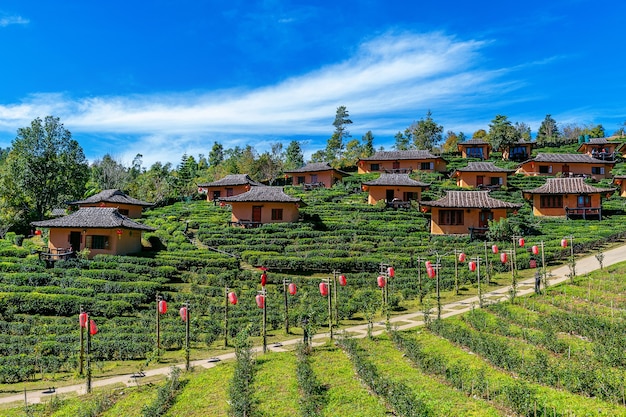 Ban rak thai en Mae hong son, Tailandia.