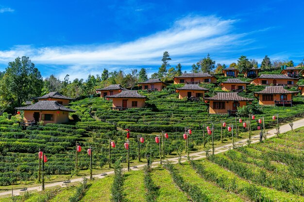 Ban rak thai en Mae hong son, Tailandia.