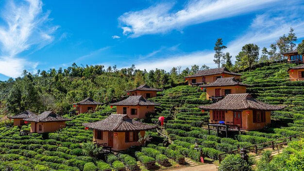 Ban rak thai en Mae hong son, Tailandia.