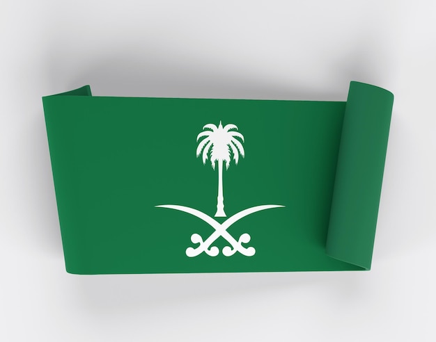 Foto gratuita bandera de la cinta de arabia saudita