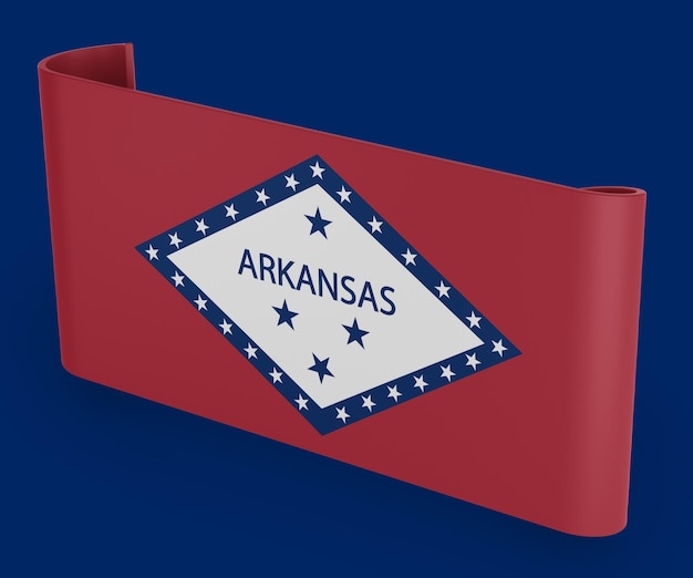 Foto gratuita bandera de la cinta de la bandera de arkansas