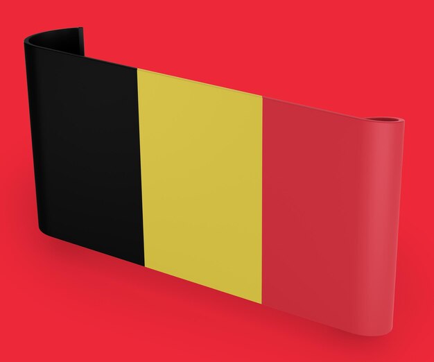 Bandera de la cinta de la bandera de Bélgica