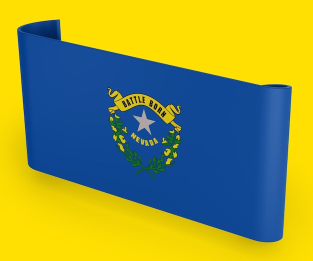 Bandera de la cinta de la bandera de Nevada