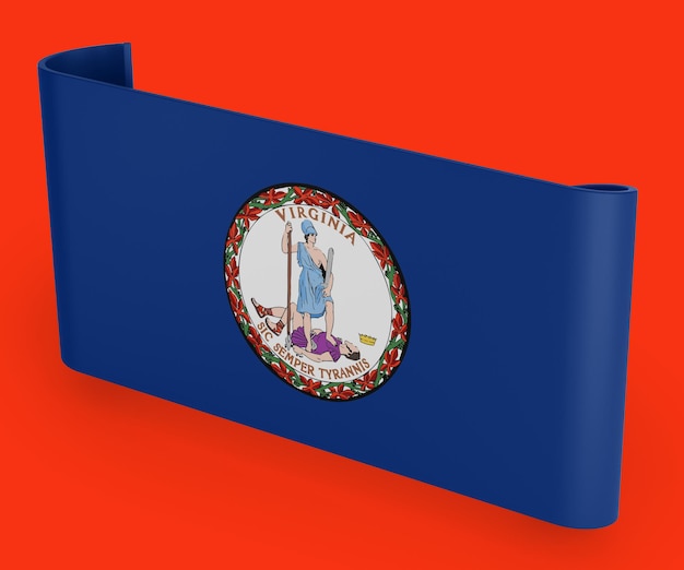 Bandera de la cinta de la bandera de Virginia