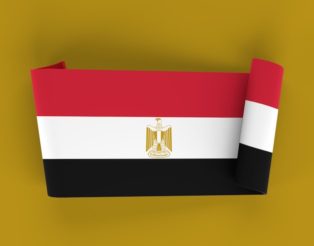 Bandera de la cinta de Egipto