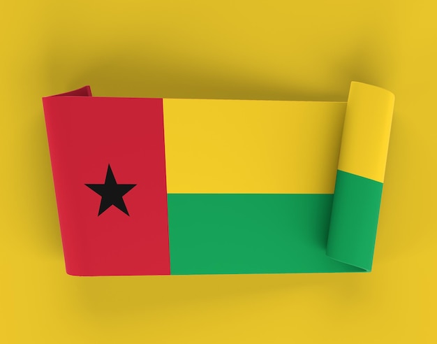 Foto gratuita bandera de la cinta de guinea bissau