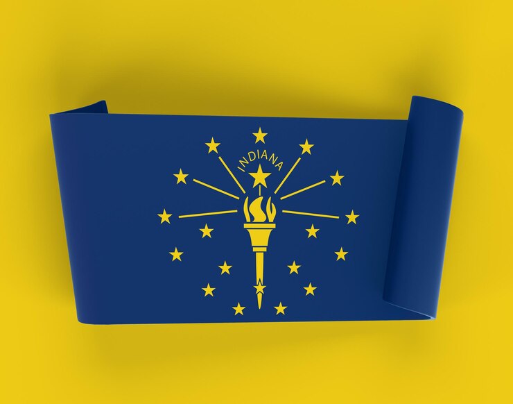 Foto gratuito bandera de la cinta de indiana