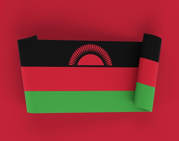 Foto gratuita bandera de la cinta de malawi