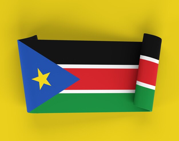 Bandera de la cinta de Sudán del Sur
