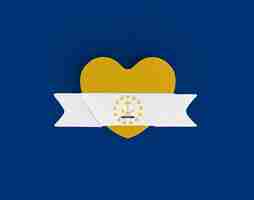 Foto gratuita bandera del corazón de la bandera de rhode island