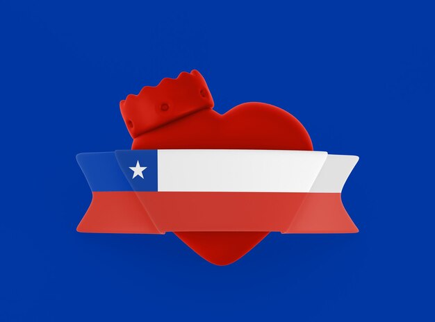 Bandera del corazón de Chile