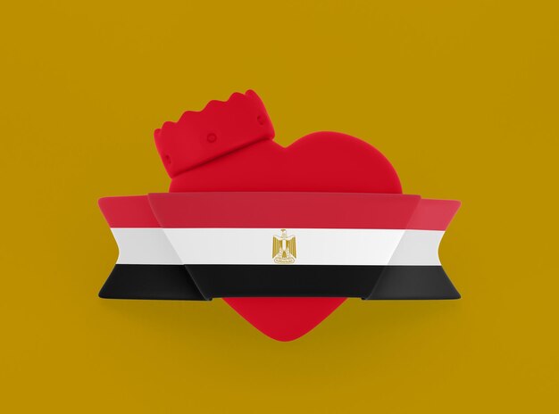 Bandera del corazón de Egipto