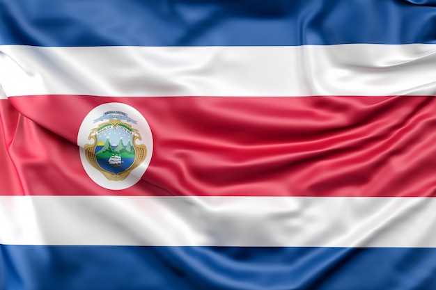 Bandera de Costa Rica con bandera