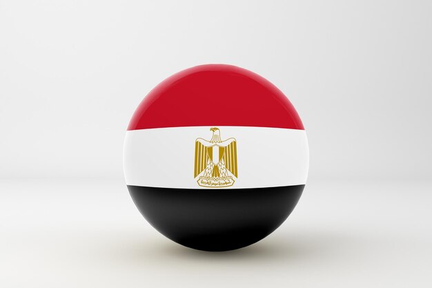Bandera de Egipto en fondo blanco