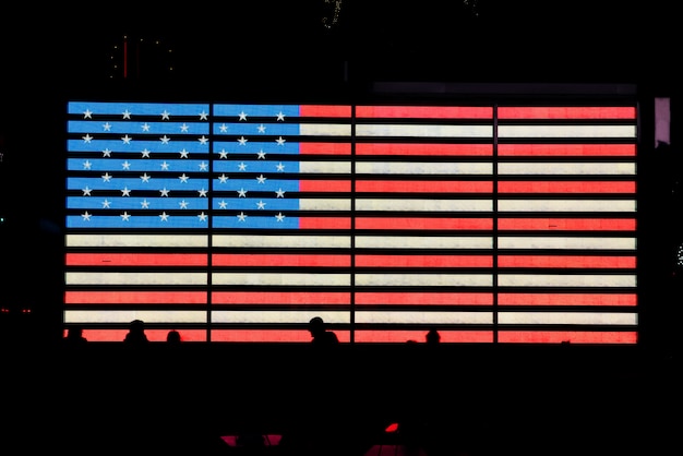 Bandera de Estados Unidos que brilla intensamente