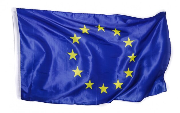 bandera europea en blanco