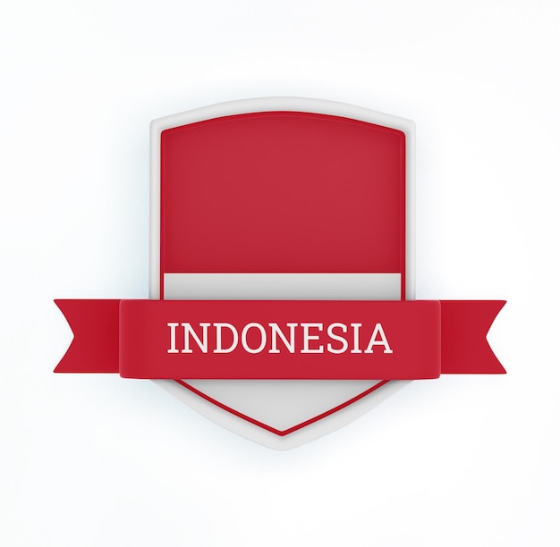 Bandera de Indonesia con pancarta