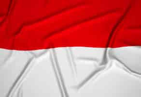 Foto gratuita bandera de indonesia realista