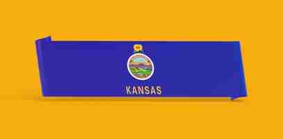 Foto gratuita bandera de kansas