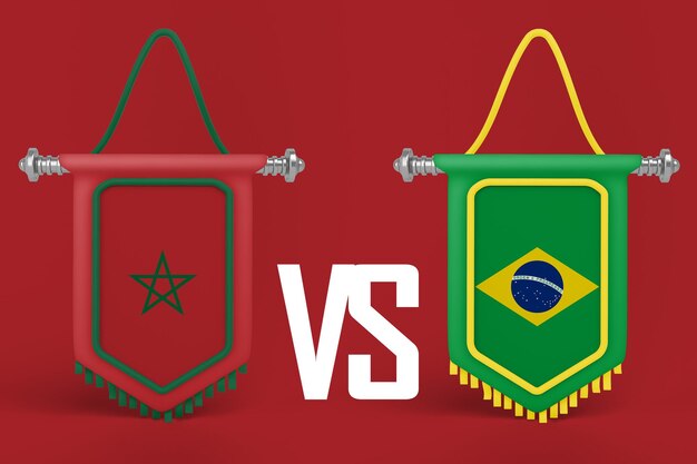 Bandera de Marruecos VS Brasil Bandera