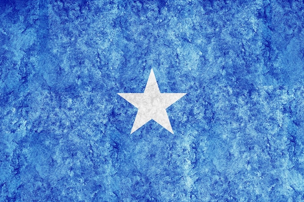 Bandera metálica de Somalia, bandera texturizada, bandera grunge