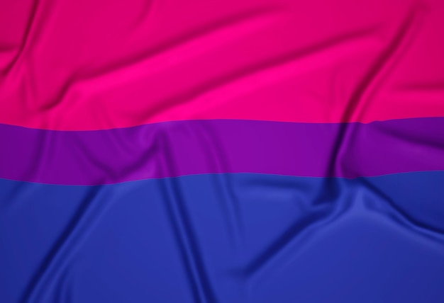 Foto gratuita bandera del orgullo bisexual realista