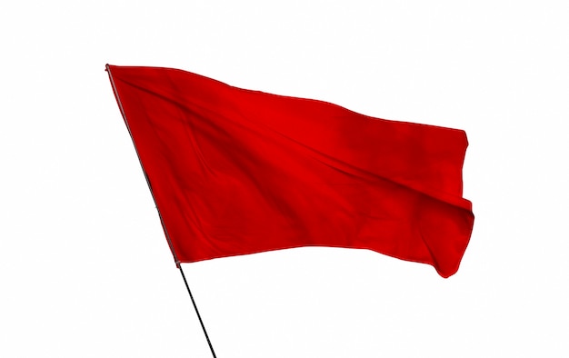 Bandera roja ondeando