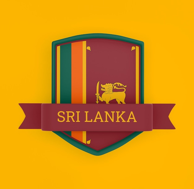 Foto gratuita bandera de sri lanka con pancarta