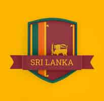 Foto gratuita bandera de sri lanka con pancarta