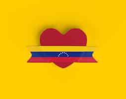 Foto gratuita bandera venezolana bandera corazon