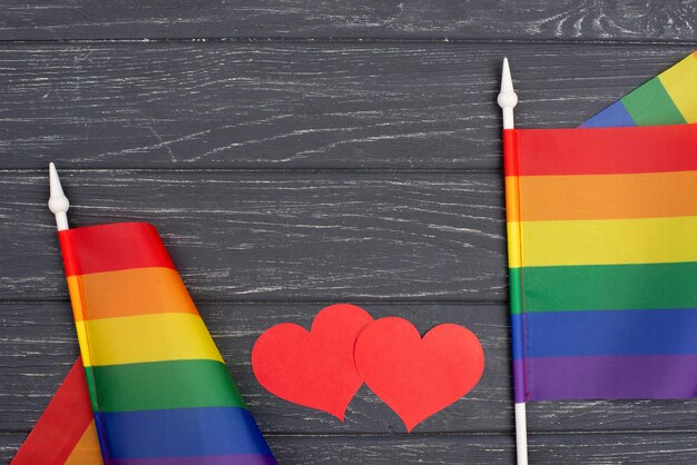 Banderas planas para el día del orgullo