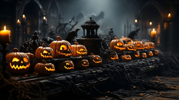 Foto gratuita banner promocional de fiesta de halloween