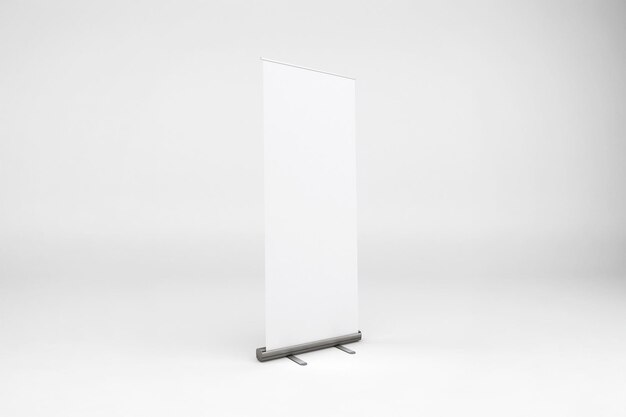 Banner retráctil en blanco para publicidad y eventos